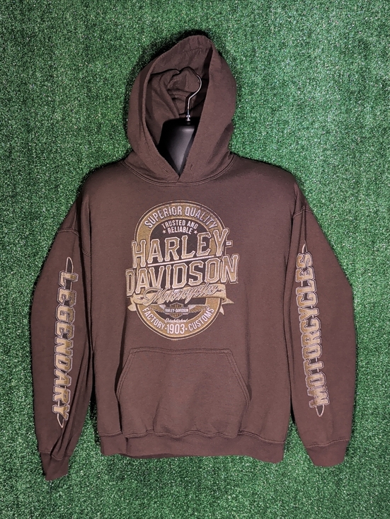Harley-Davidson Other - Harley-Davidson Brown Pullover Hoodie Size Large